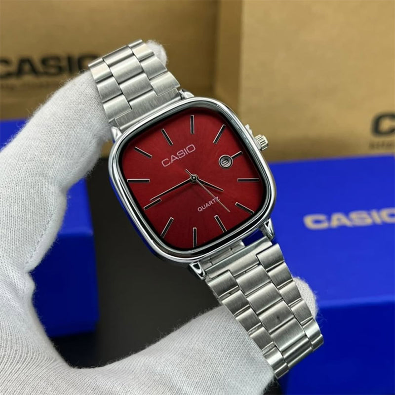 Casio Gri Vintage Saat Cherry Red
