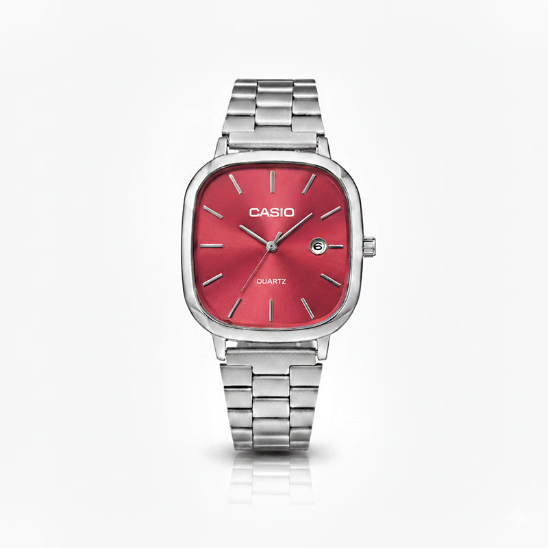 Casio Gri Vintage Saat Cherry Red