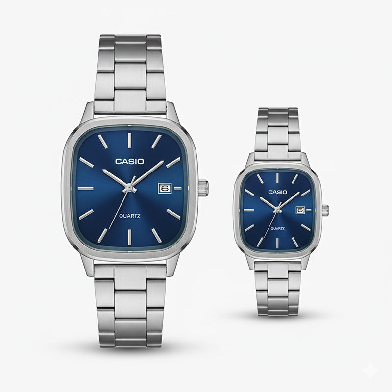 Casio Gri Vintage Saat Seti Diamond