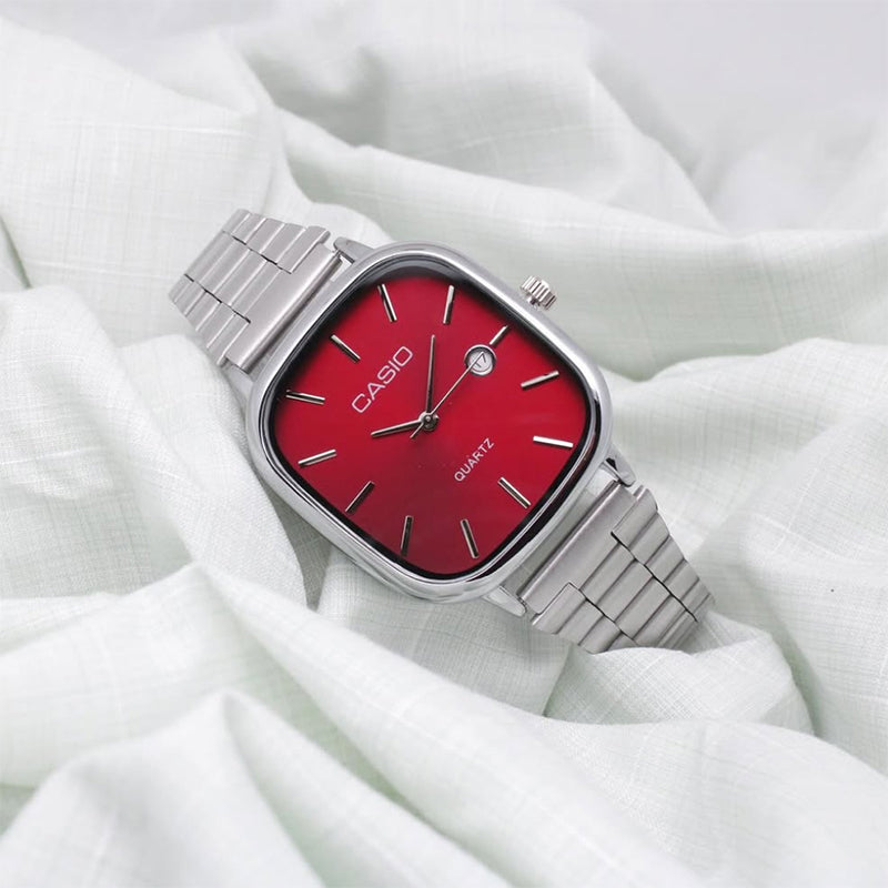 Casio Gri Vintage Saat Cherry Red