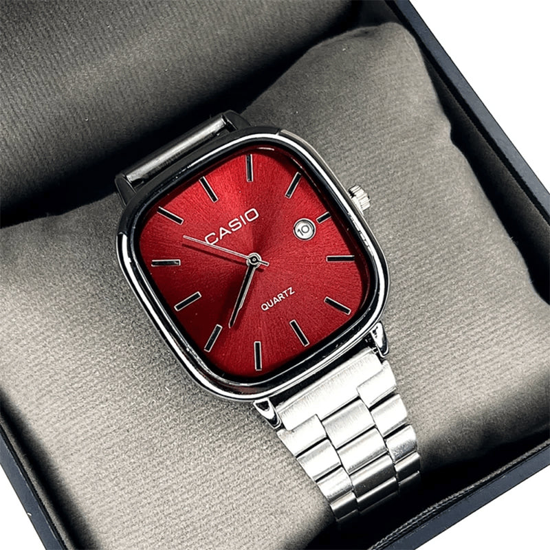 Casio Gri Vintage Saat Cherry Red
