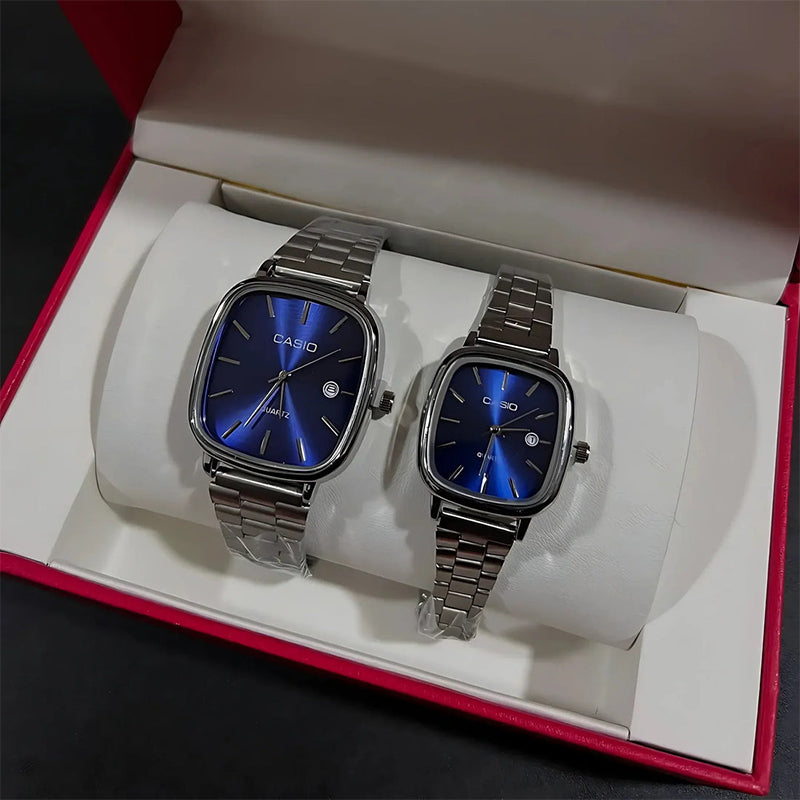 Casio Gri Vintage Saat Seti Diamond