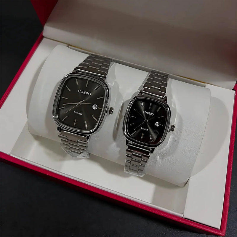 Casio Gri Vintage Saat Seti Obsidian