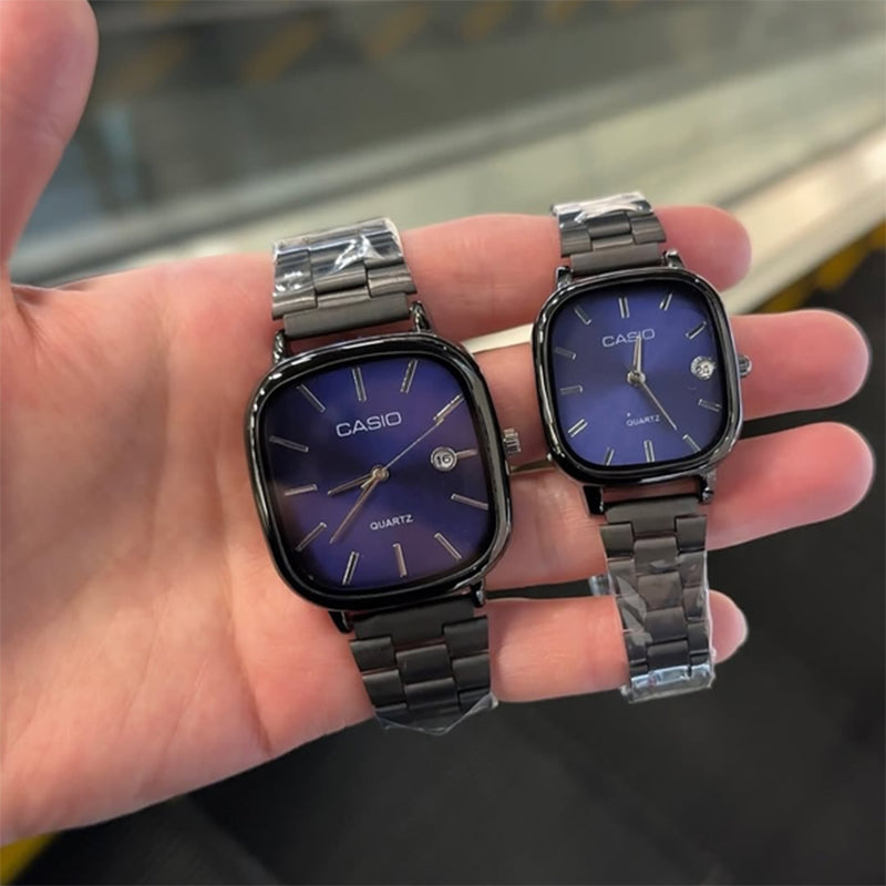 Casio Siyah Vintage Saat Seti Diamond