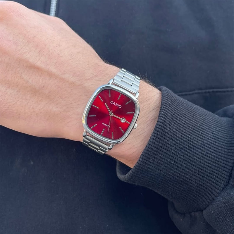 Casio Gri Vintage Saat Cherry Red