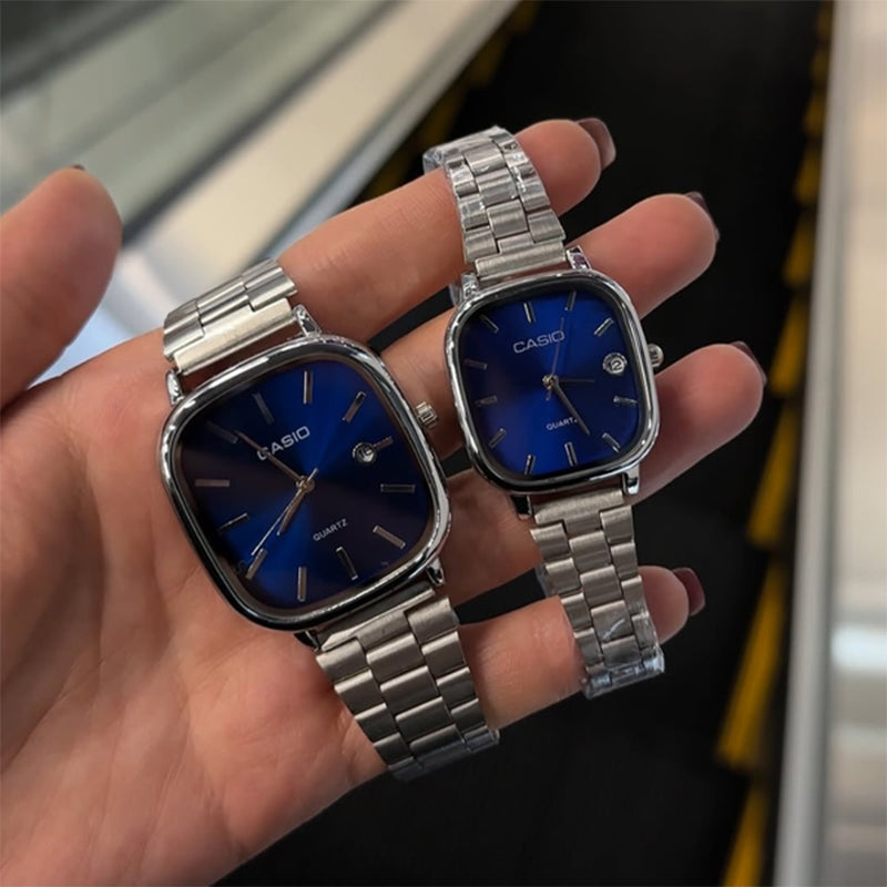 Casio Gri Vintage Saat Seti Diamond