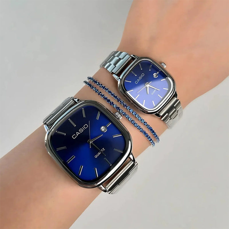 Casio Gri Vintage Saat Seti Diamond