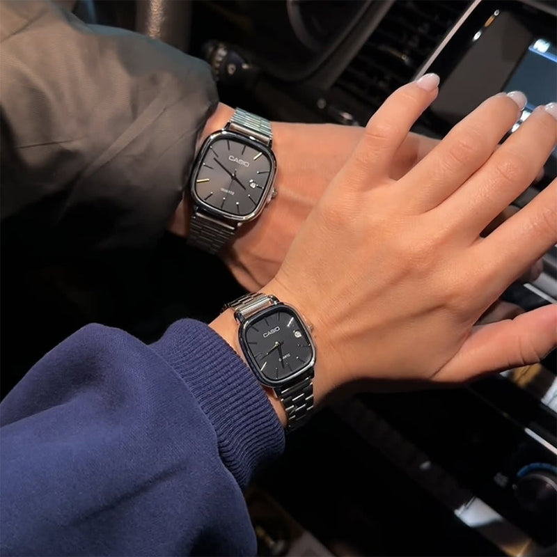 Casio Gri Vintage Saat Seti Obsidian