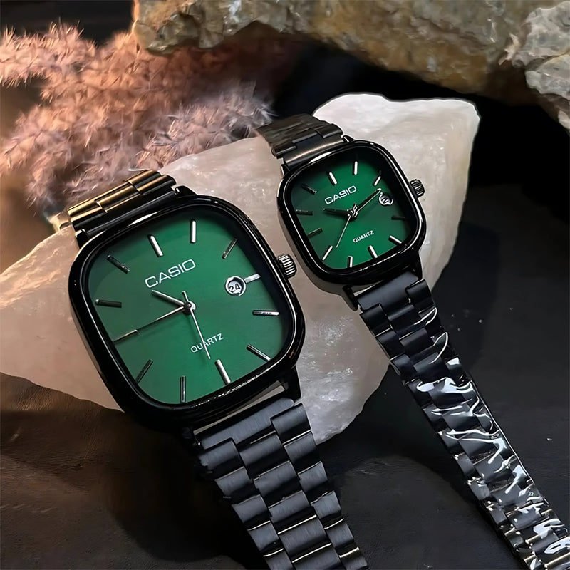 Casio Siyah Vintage Saat Seti Emerald