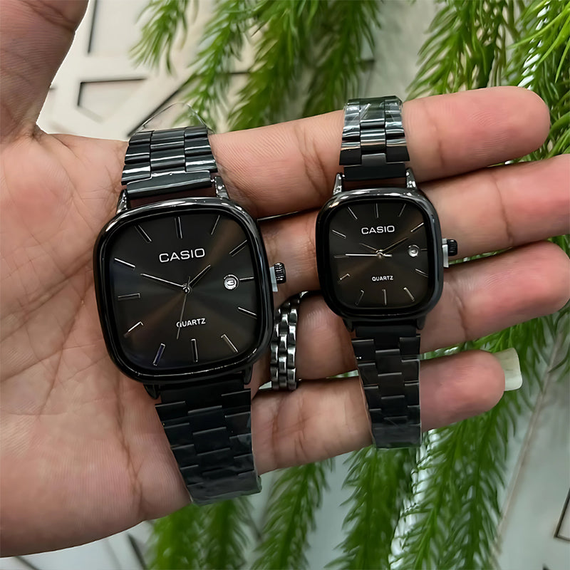 Casio Siyah Vintage Saat Seti Obsidian