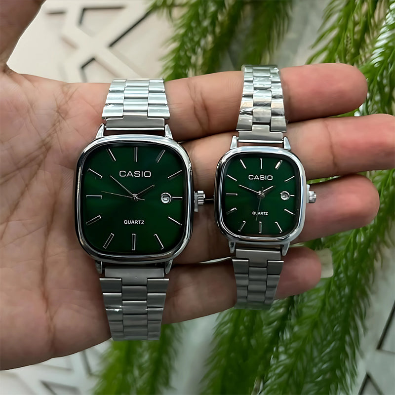 Casio Gri Vintage Saat Seti Diamond