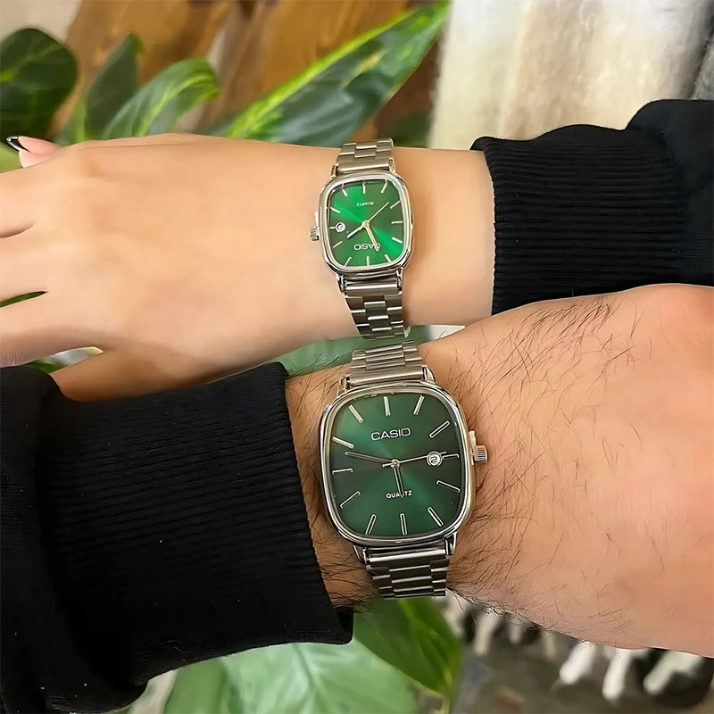 Casio Gri Vintage Saat Seti Emerald