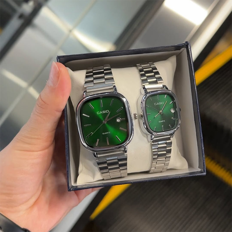 Casio Gri Vintage Saat Seti Diamond