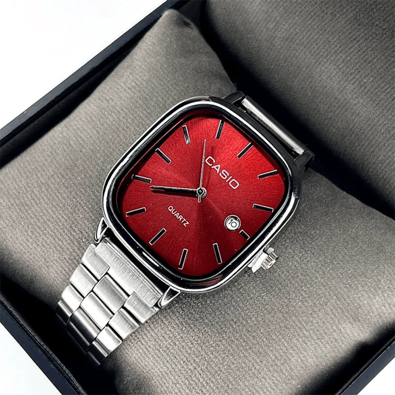 Casio Gri Vintage Saat Cherry Red