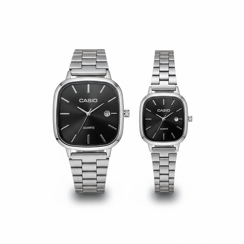 Casio Gri Vintage Saat Seti Obsidian