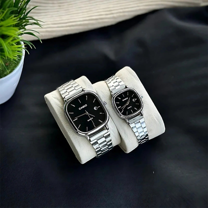 Casio Gri Vintage Saat Seti Obsidian