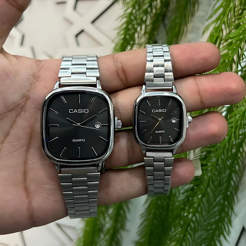 Casio Gri Vintage Saat Seti Obsidian