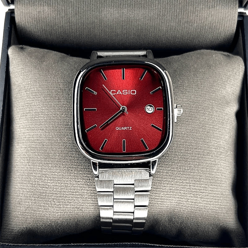 Casio Gri Vintage Saat Cherry Red
