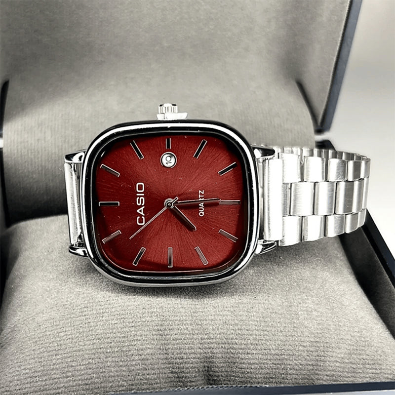 Casio Gri Vintage Saat Cherry Red