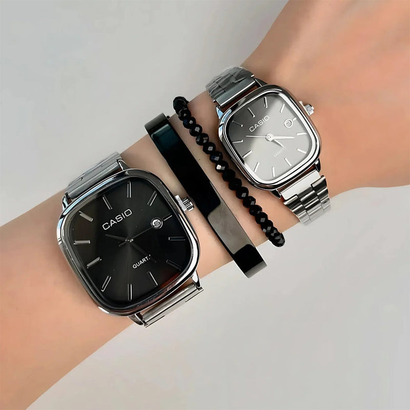 Casio Gri Vintage Saat Seti Obsidian