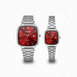 Casio Gri Vintage Saat Seti Cherry Red