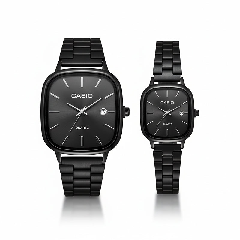 Casio Siyah Vintage Saat Seti Obsidian