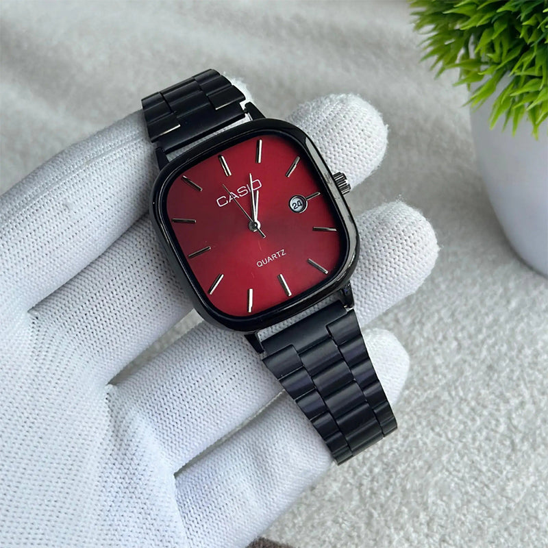 Casio Siyah Vintage Saat Cherry Red