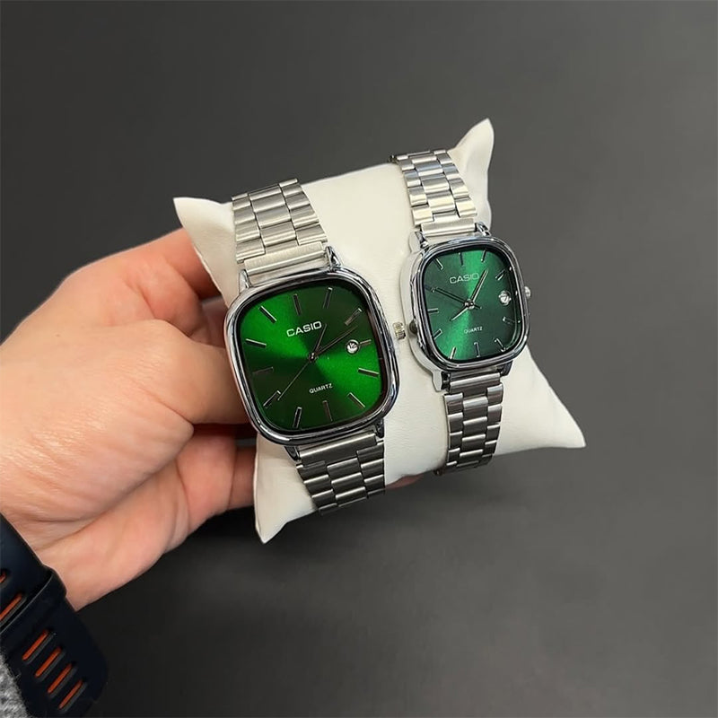 Casio Gri Vintage Saat Seti Emerald