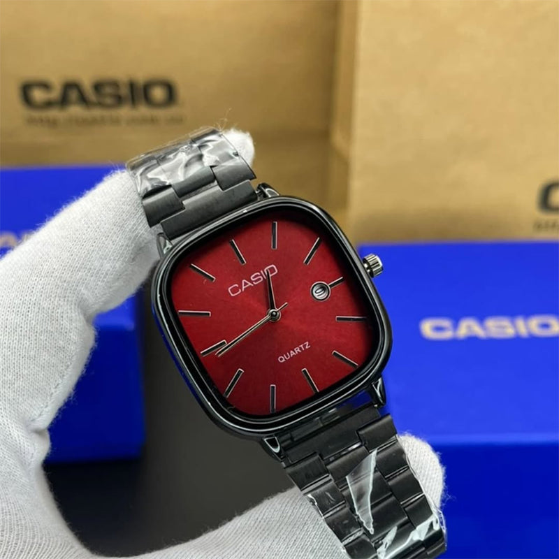 Casio Siyah Vintage Saat Cherry Red