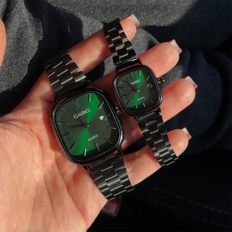 Casio Siyah Vintage Saat Seti Emerald
