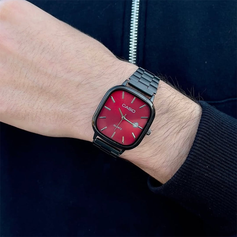 Casio Siyah Vintage Saat Cherry Red