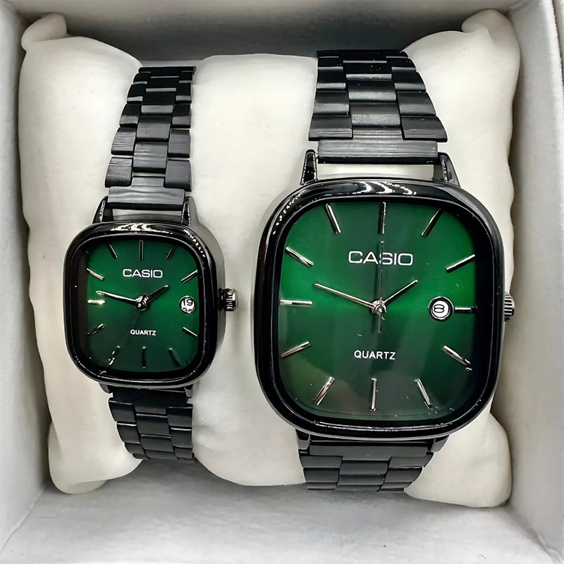 Casio Siyah Vintage Saat Seti Emerald