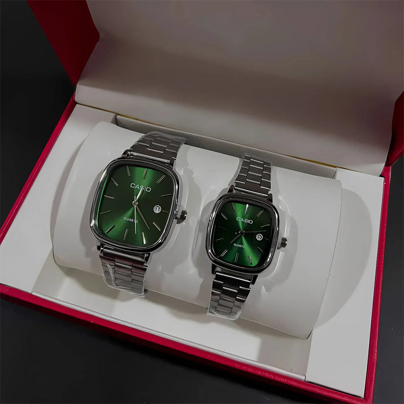 Casio Gri Vintage Saat Seti Diamond