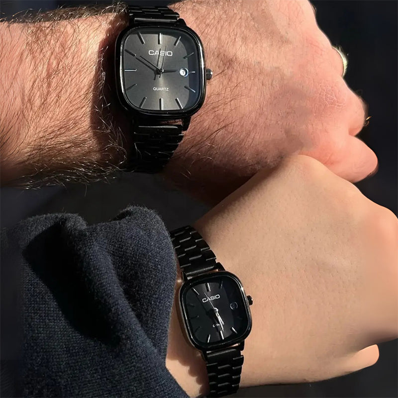 Casio Siyah Vintage Saat Seti Obsidian