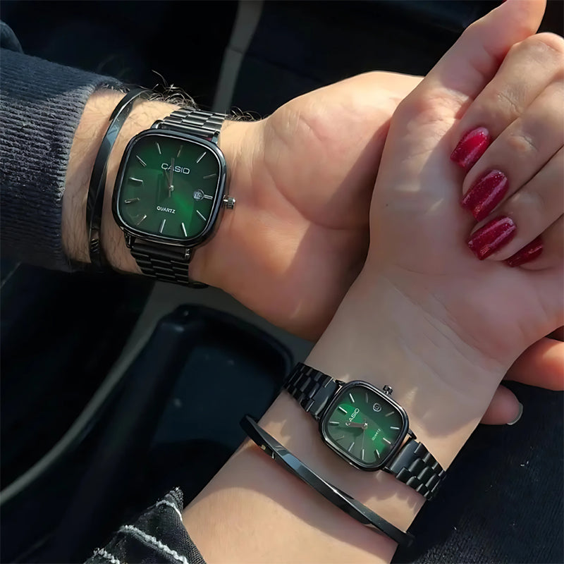 Casio Siyah Vintage Saat Seti Emerald