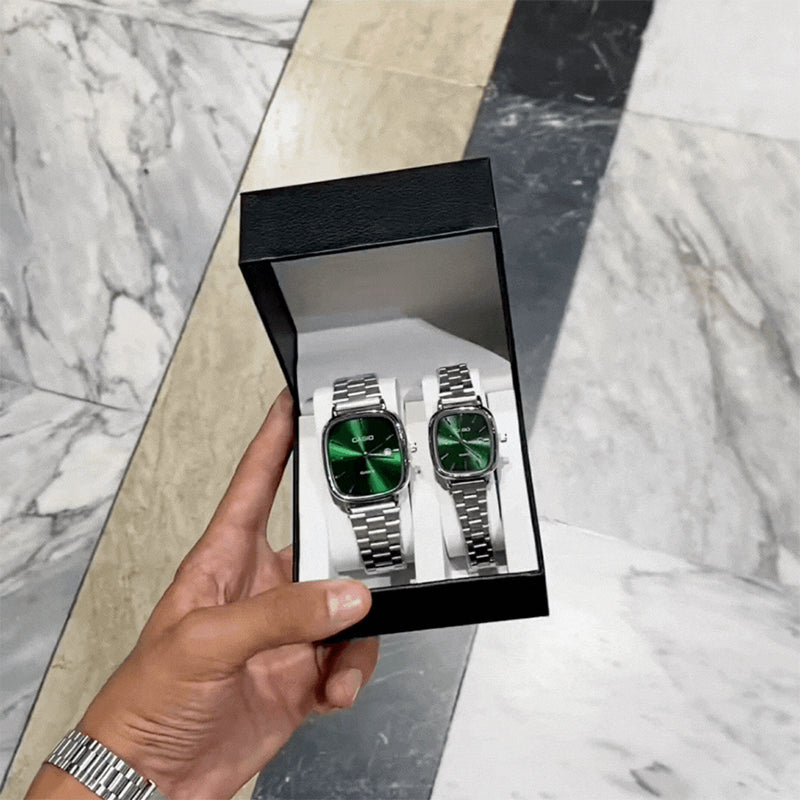 Casio Gri Vintage Saat Seti Emerald